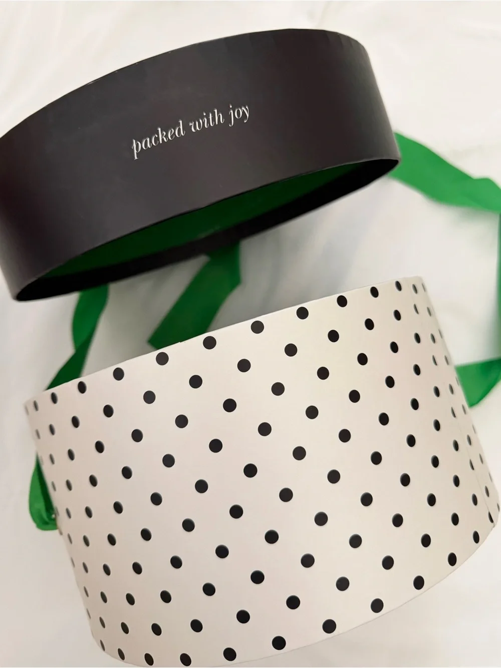 LIKE NEW 2pk Polka Dot/Stripe Round Gift Boxes - kate spade new york x Target